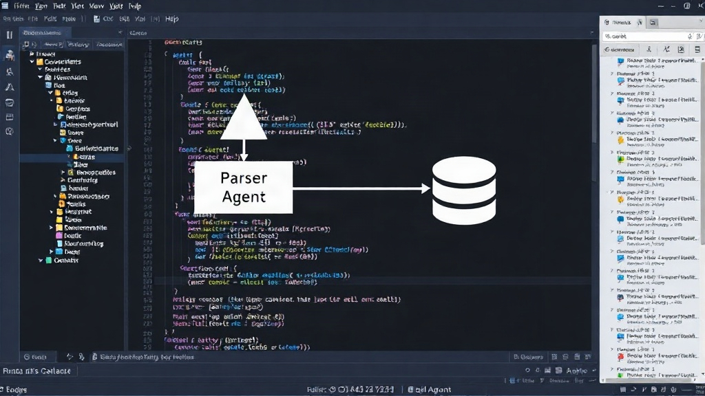 A diagram illustrating the flow of SQL from an agent through a parser gate before reaching the database