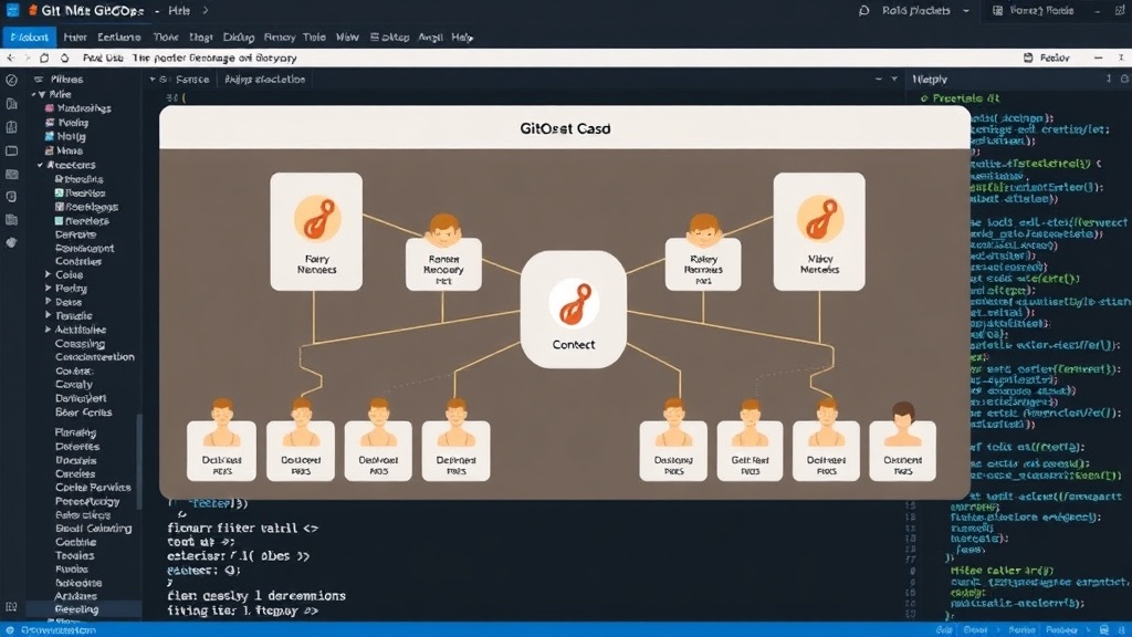 Diagram illustrating the complexity of 200 Git repos and 40 teams in a GitOps setup.