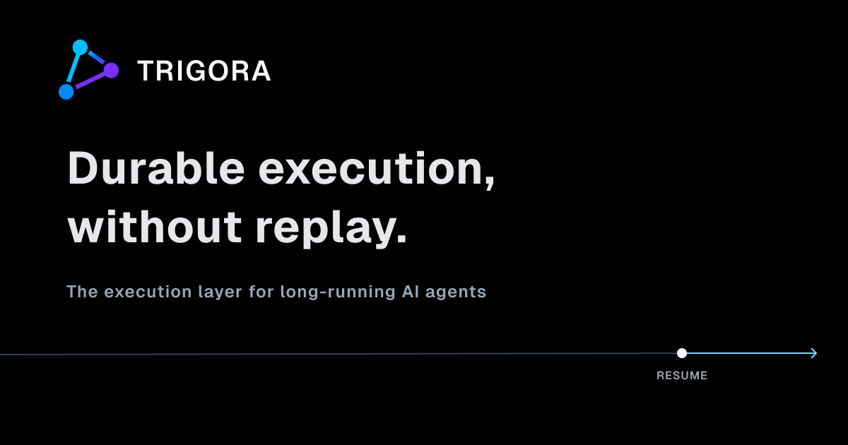 Trigora Debuts Durable Execution Without History Replay