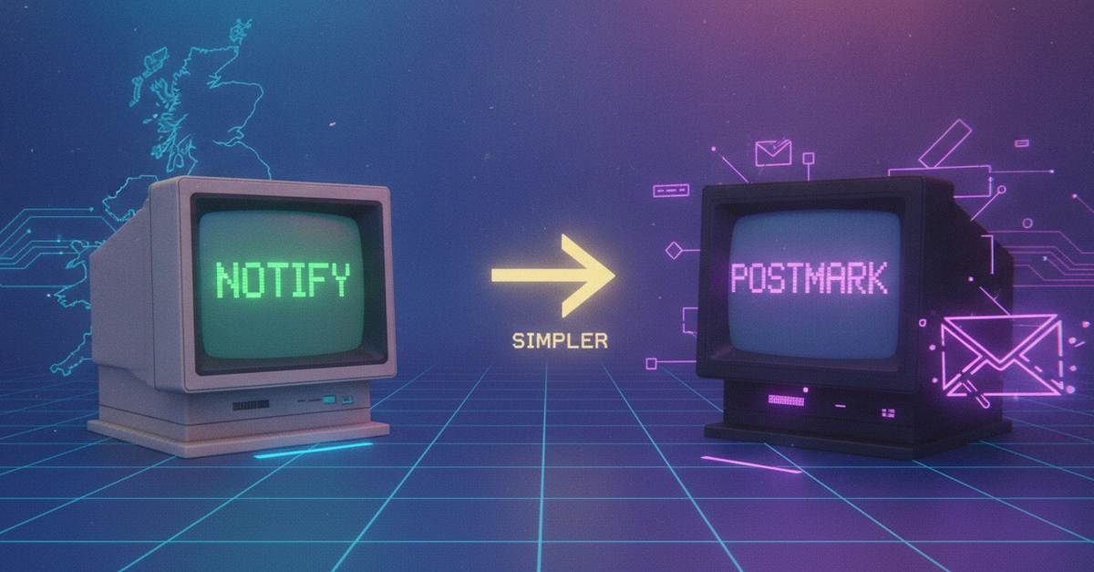 Notify vs. Postmark: Which transactional email service is simpler for small teams?