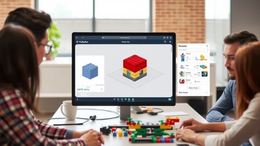 BrickSolvr interface showing a 3D model being converted into brick instructions.